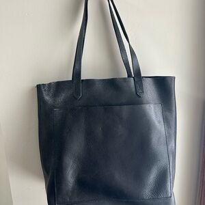 Black Leather Tote Bag